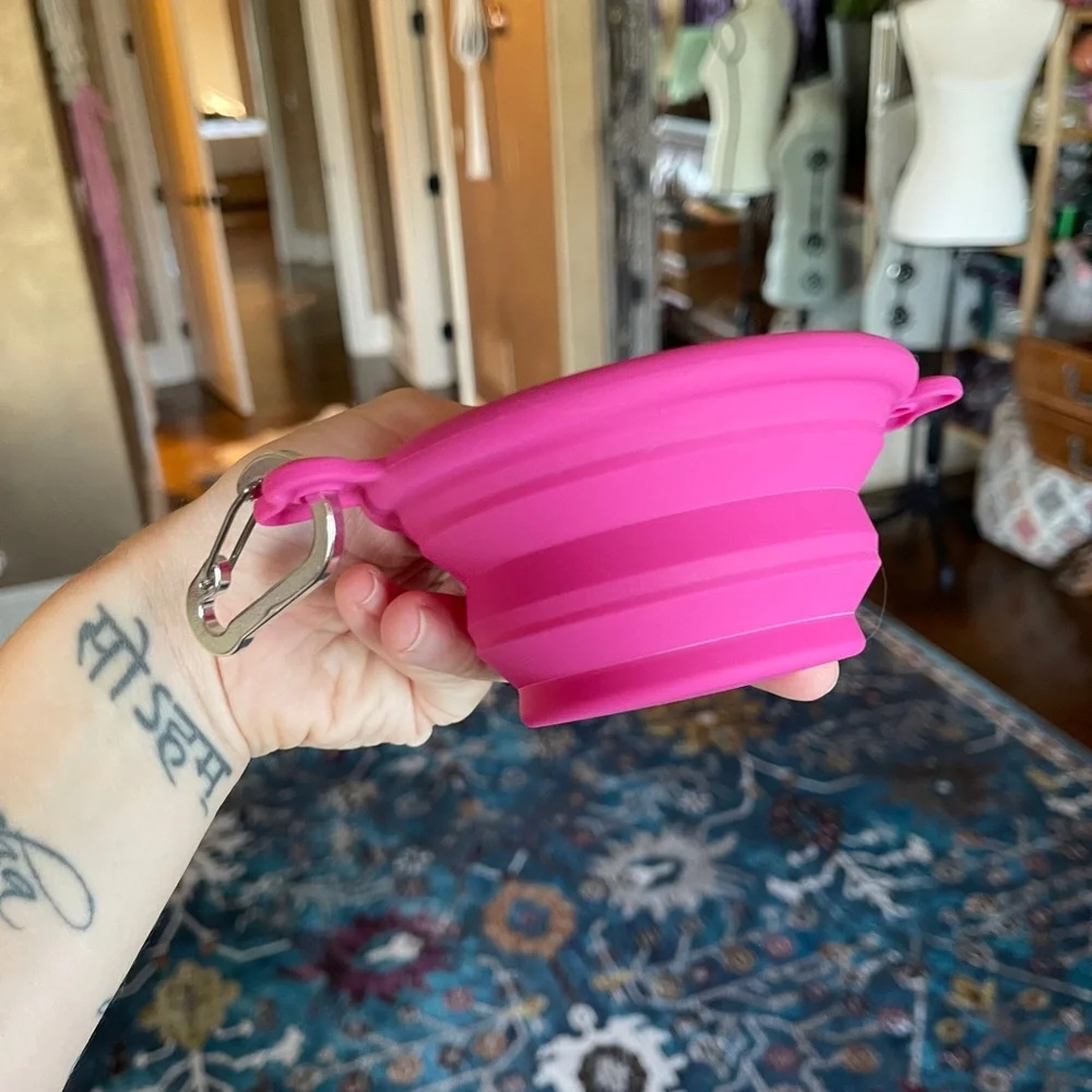 Travel Cup Dog Cat Food Bowl